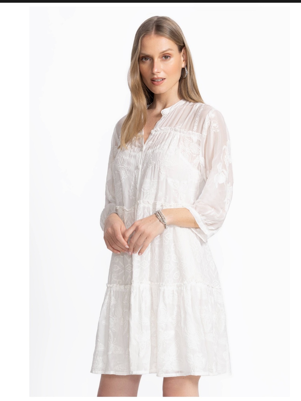 Johnny Was KIMBERLEE DRESS White $498